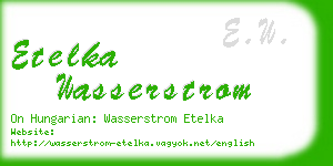 etelka wasserstrom business card